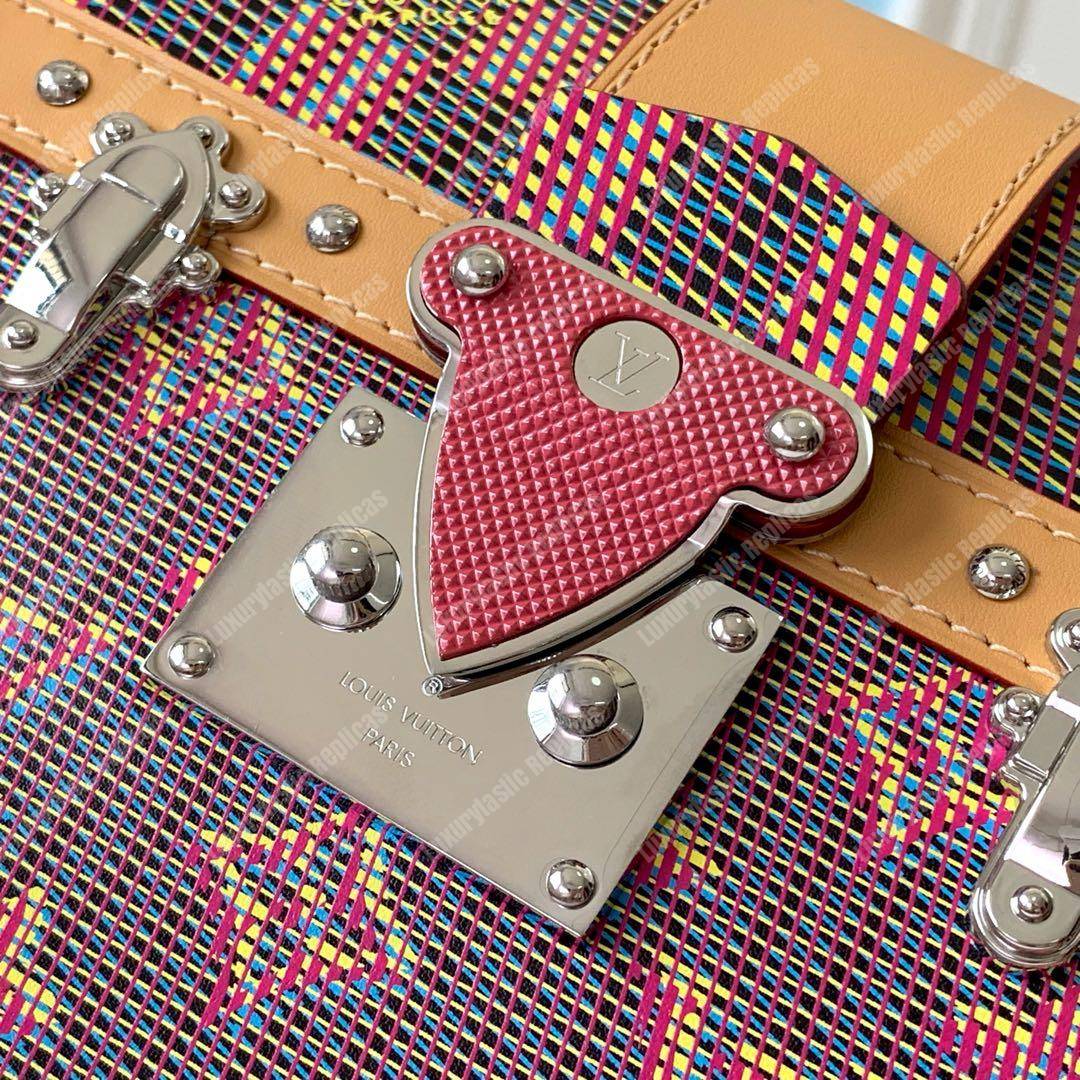 LV Trunk Clutch Pink Monogram