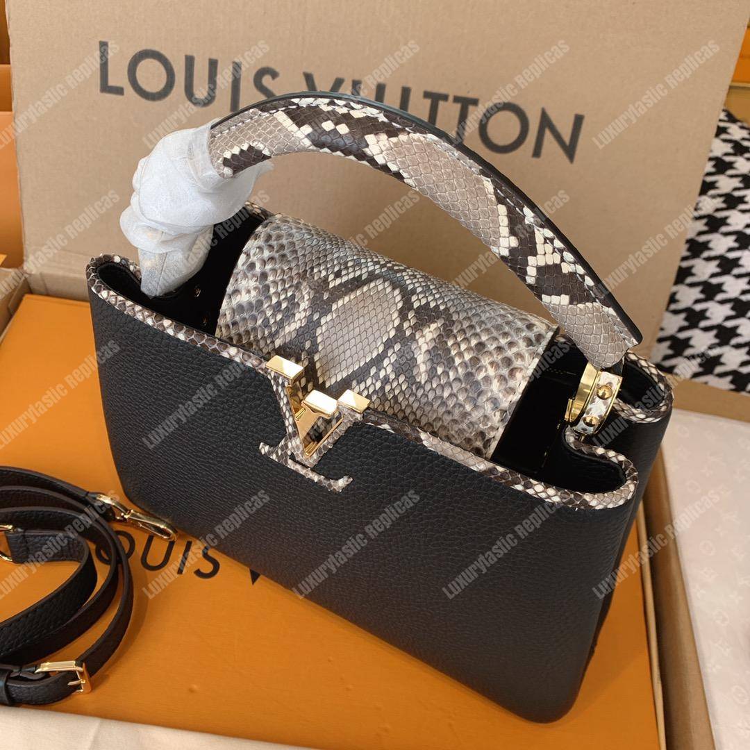 LV Capucines BB Taurillon Python Black