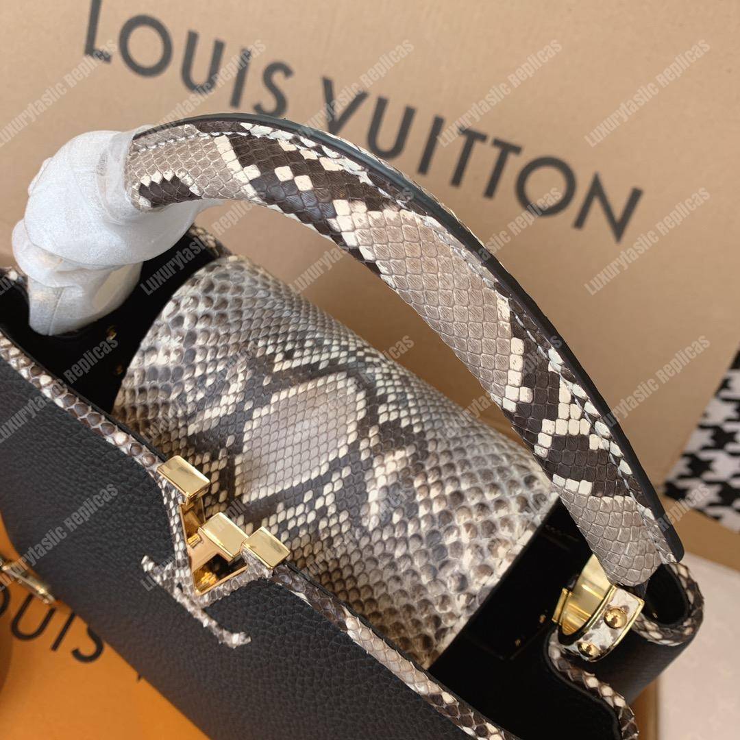 LV Capucines BB Taurillon Python Black