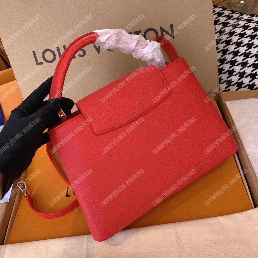 LV Capucines BB Taurillon Leather Bag Rubis