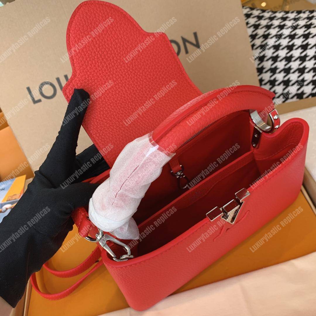 LV Capucines BB Taurillon Leather Bag Rubis