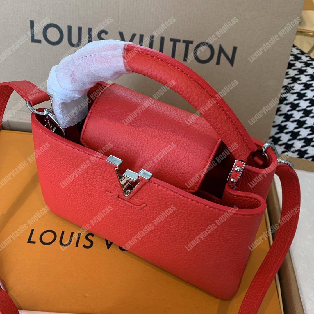 LV Capucines BB Taurillon Leather Bag Rubis