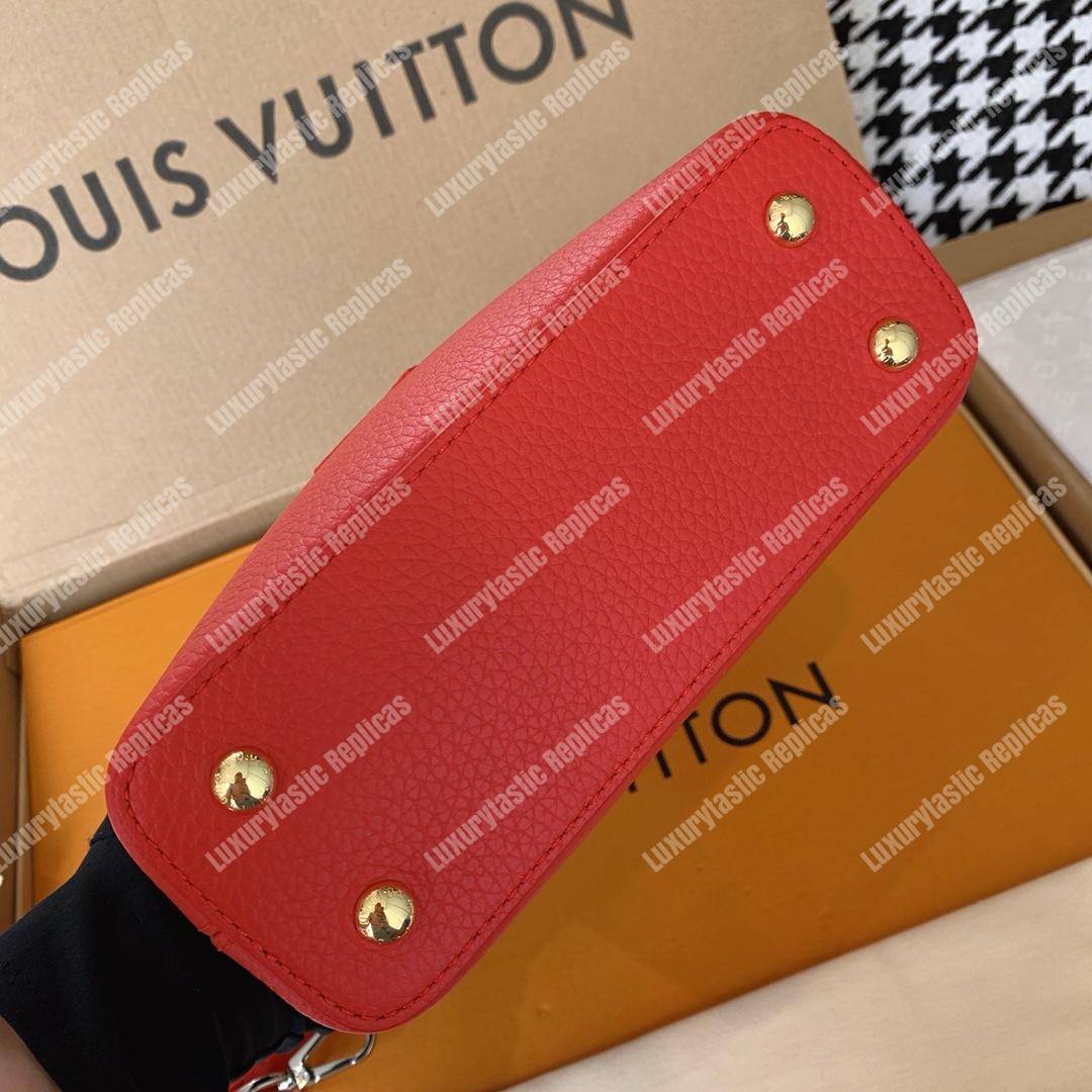 LV Capucines Mini Taurillon Leather Python Rouge