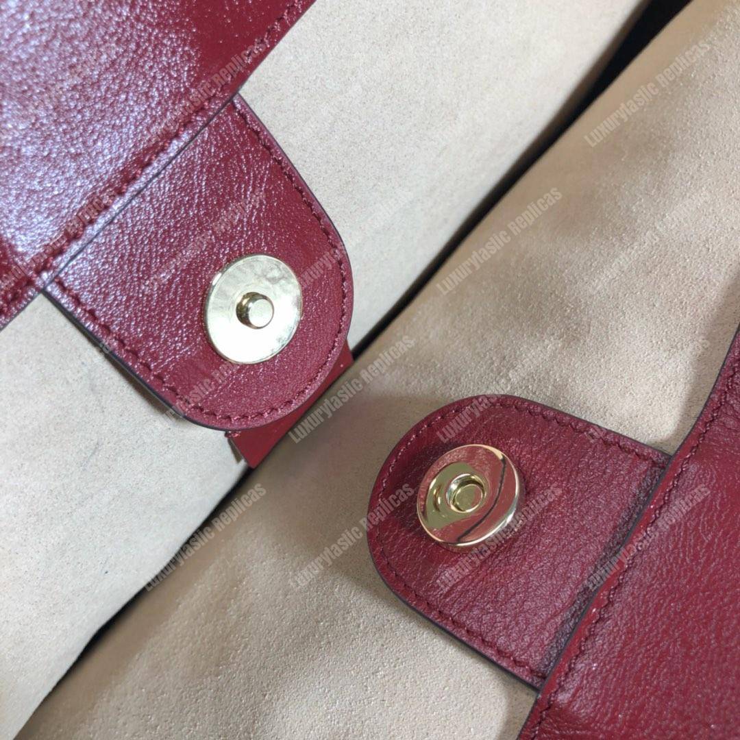 G*u*i rajah gg tweed large tote black & white