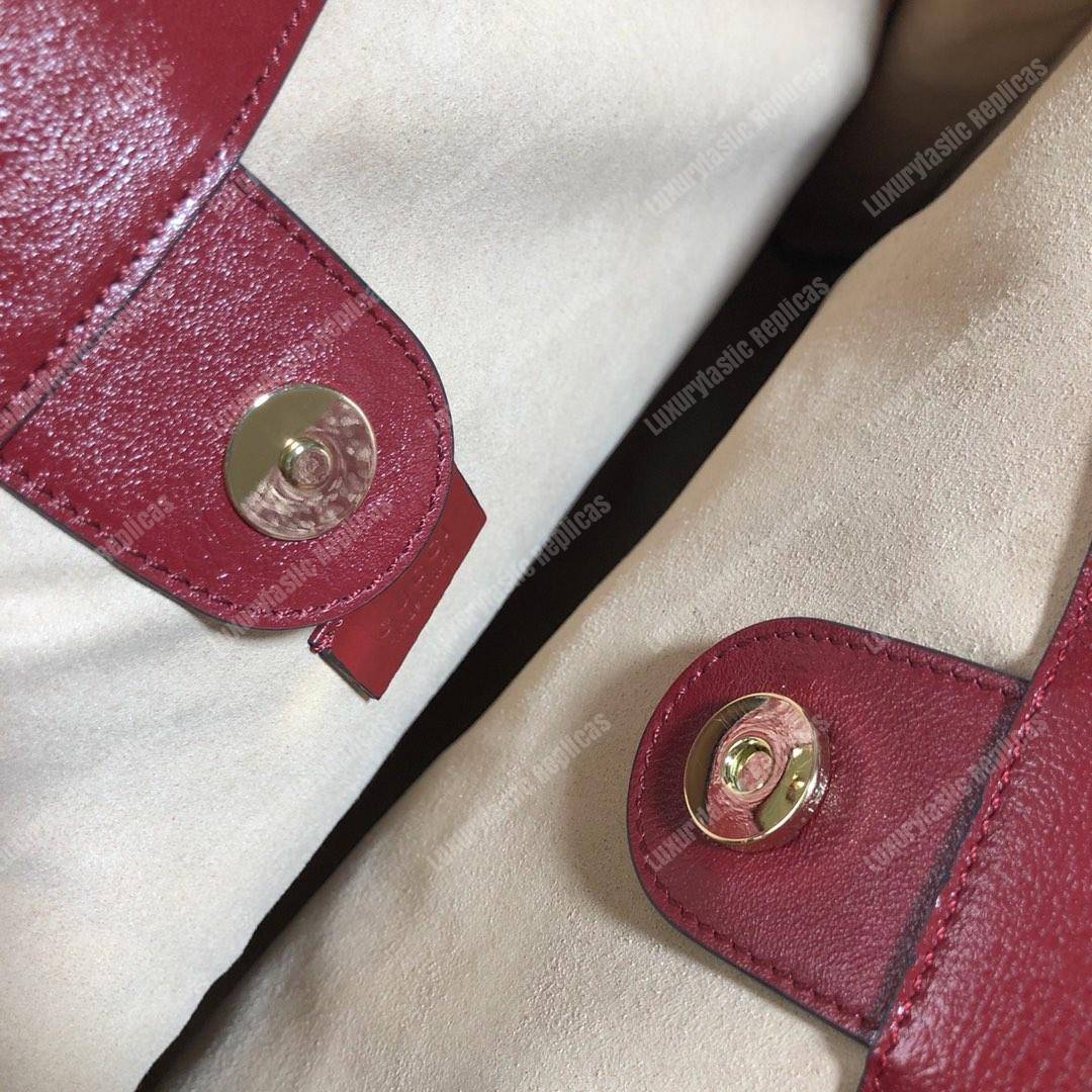 G*u*i rajah gg tweed large tote white & black