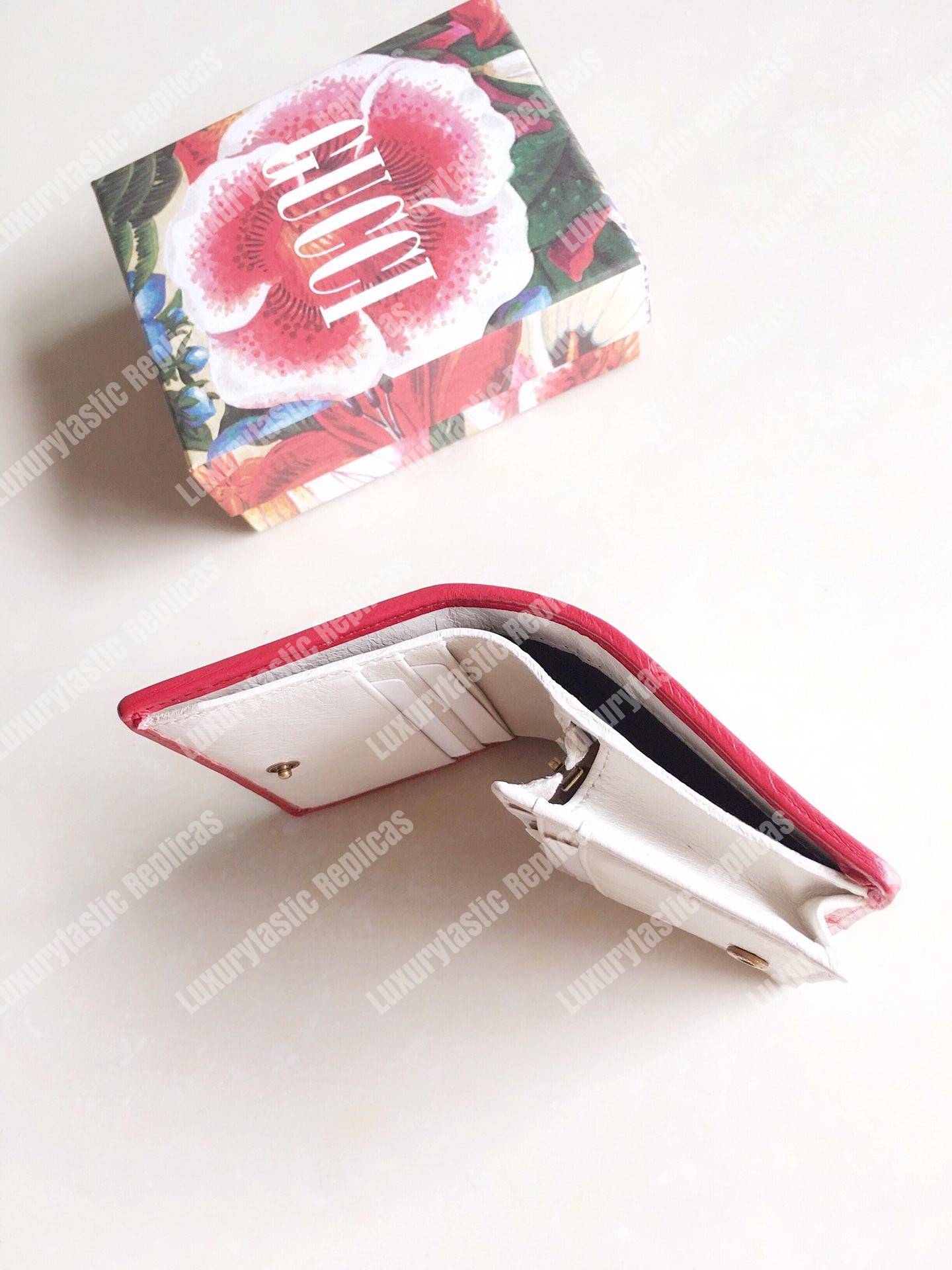 G*u*i gg marmont card case wallet white