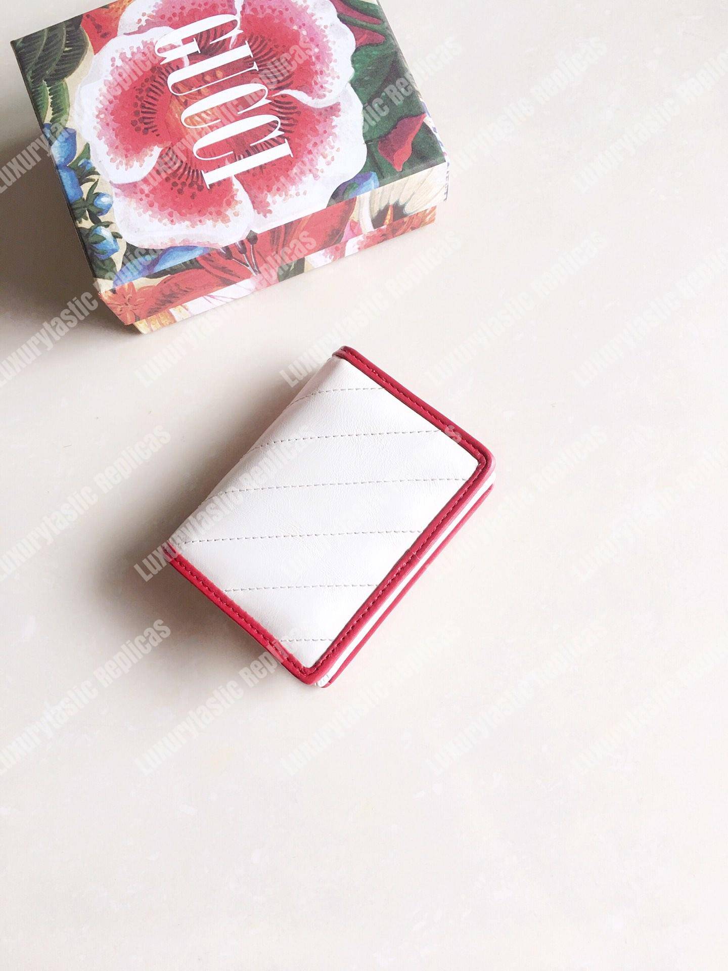 G*u*i gg marmont card case wallet white