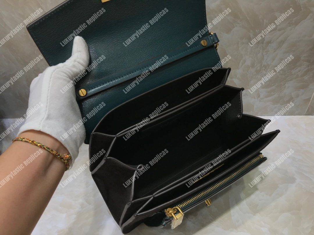 Givenchy Small GV3 Bag In Box Leather Green
