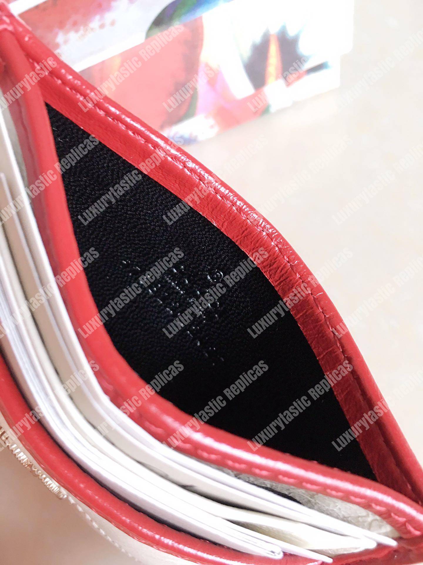 G*u*i gg marmont card case twisted white