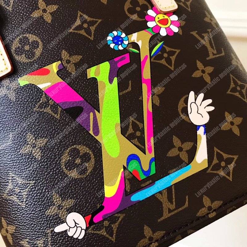 LV Vavin PM Tote Monogram Murakami Panda Printed