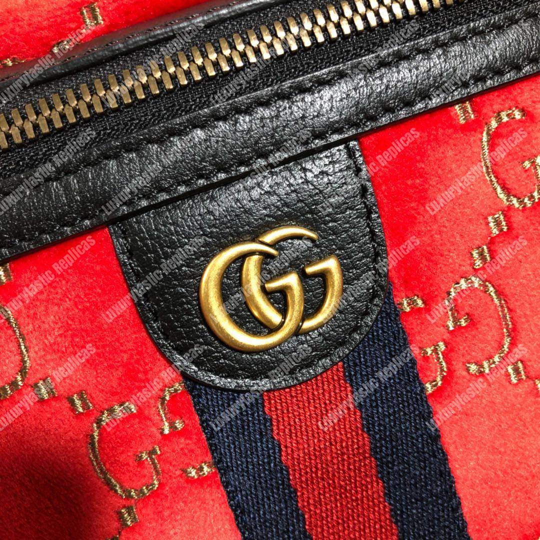 GG Velvet Belt Bag Red