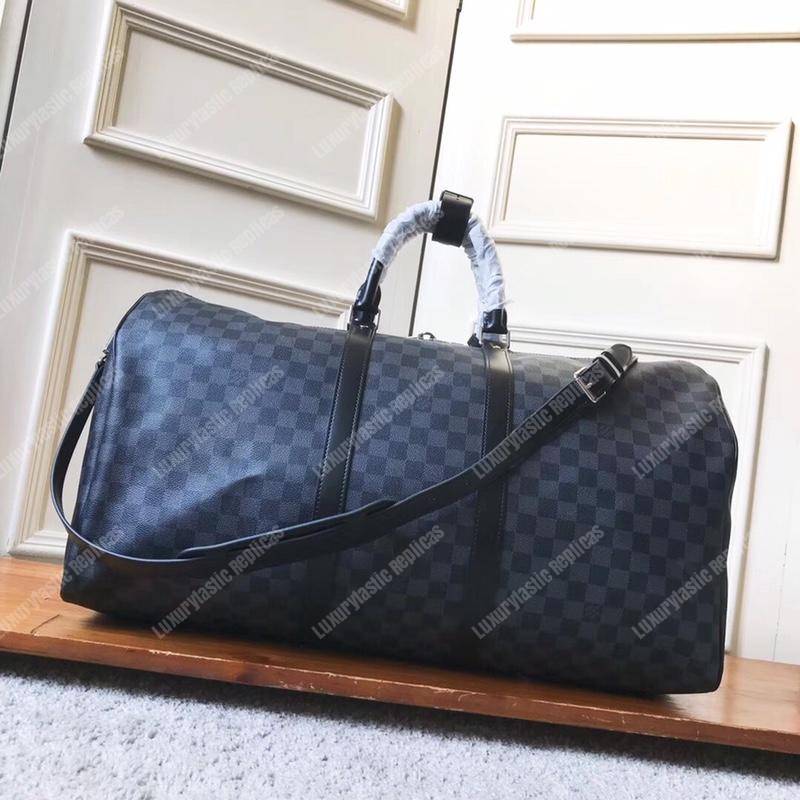 LV Keepall Bandouliere 55 Damier Graphite Canvas