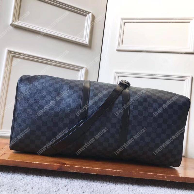 LV Keepall Bandouliere 55 Damier Graphite Canvas