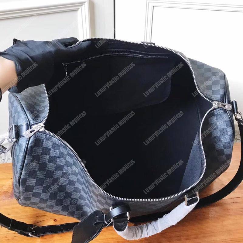LV Keepall Bandouliere 55 Damier Graphite Canvas