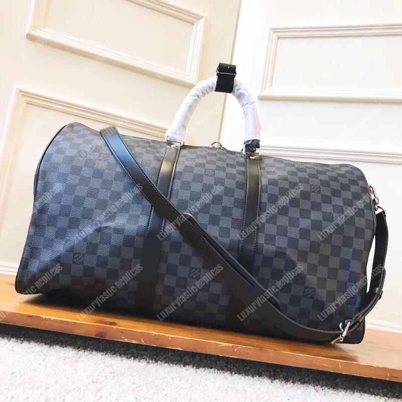 LV Keepall Bandouliere 50 Damier Graphite Canvas