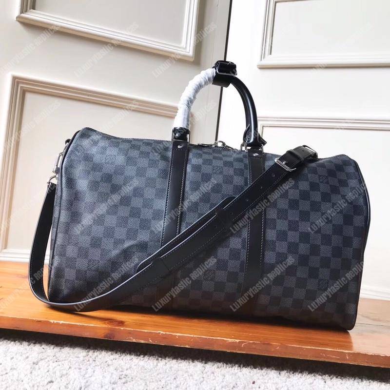 LV Keepall Bandouliere 45 Damier Graphite Canvas