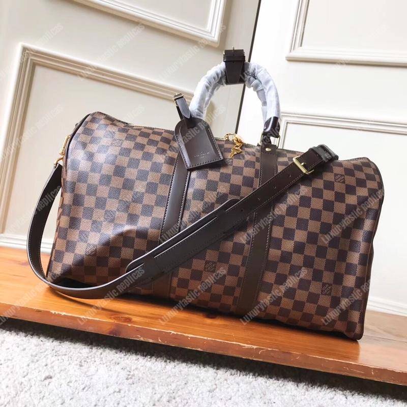 LV Keepall Bandouliere 45 Monogram Damier Ebene