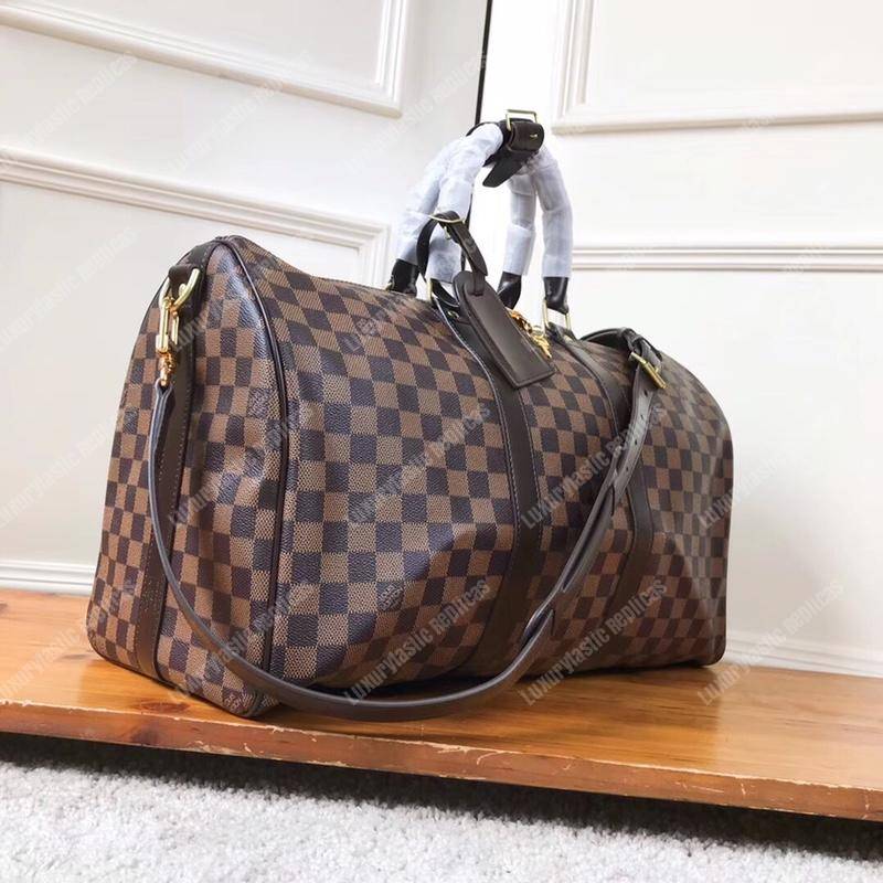 LV Keepall Bandouliere 45 Monogram Damier Ebene
