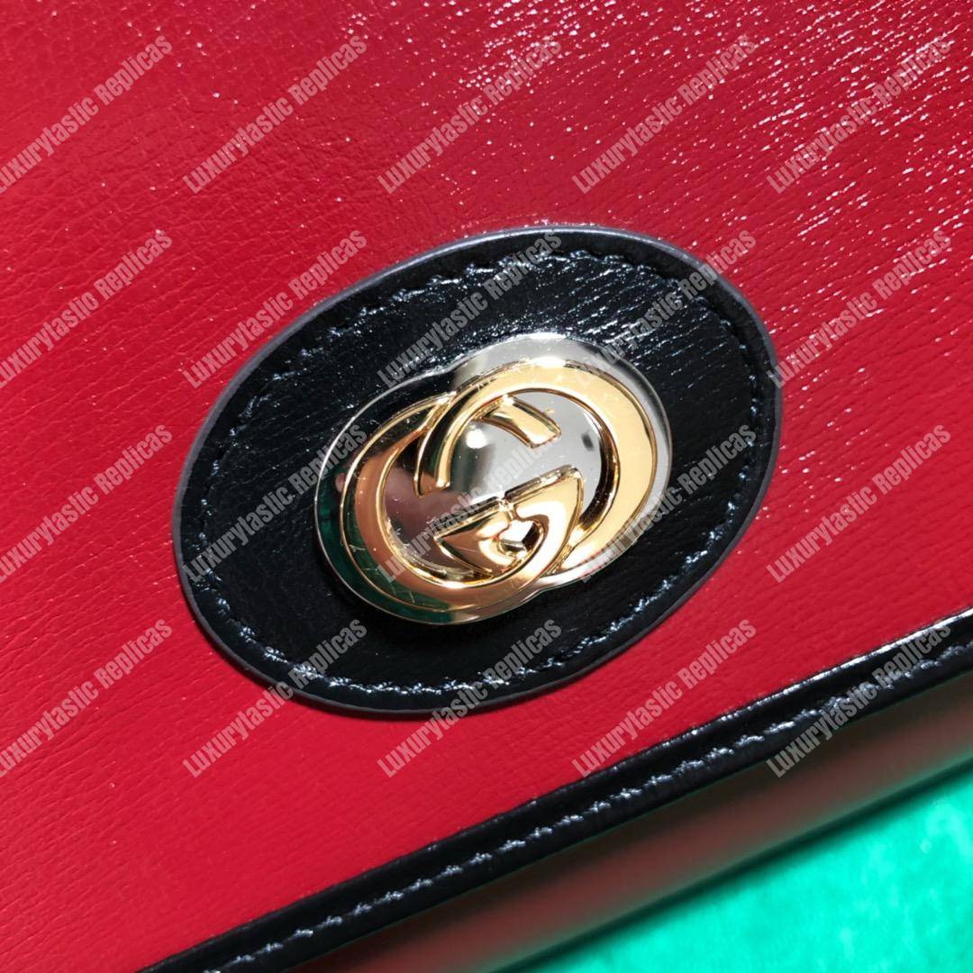 G*u*i leather small shoulder bag red