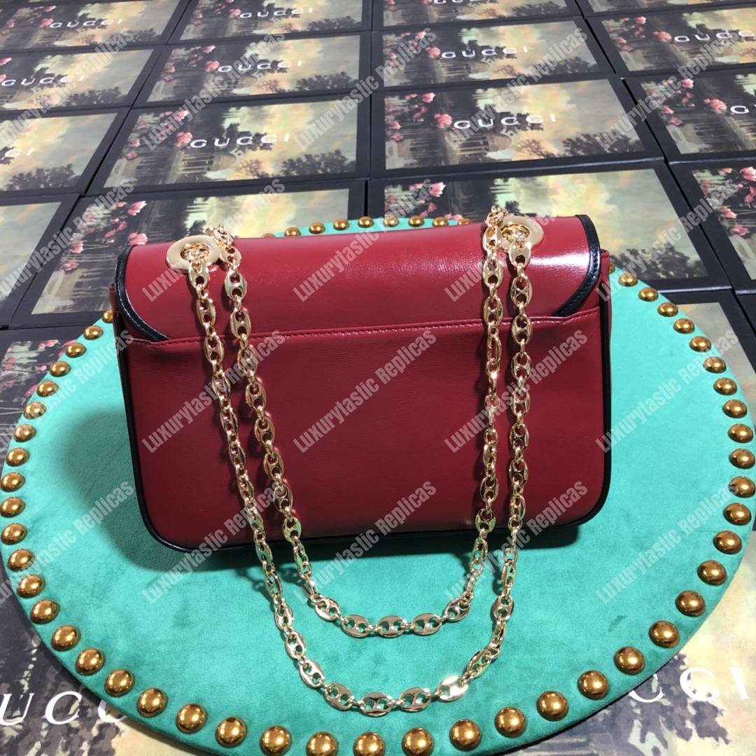 G*u*i leather small shoulder bag red
