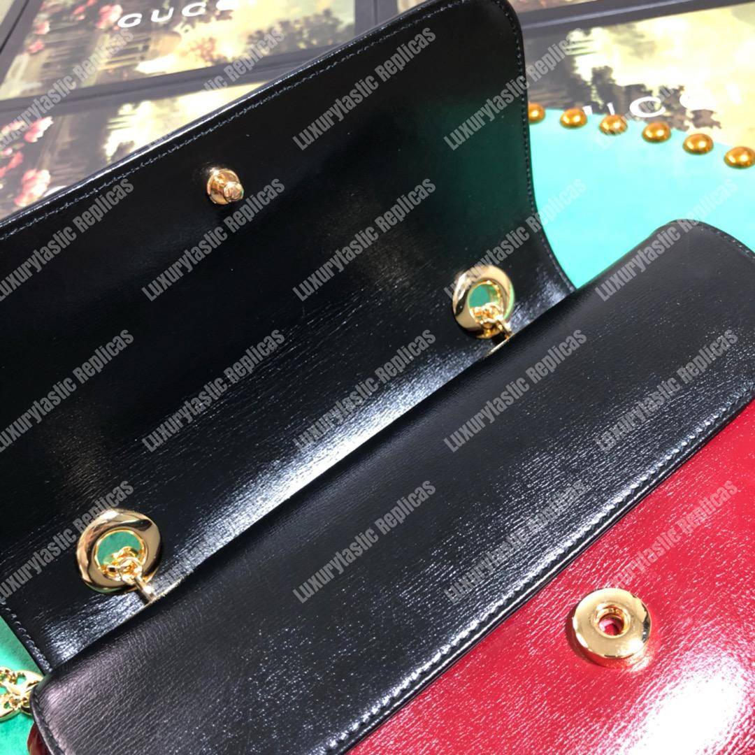 G*u*i leather small shoulder bag red