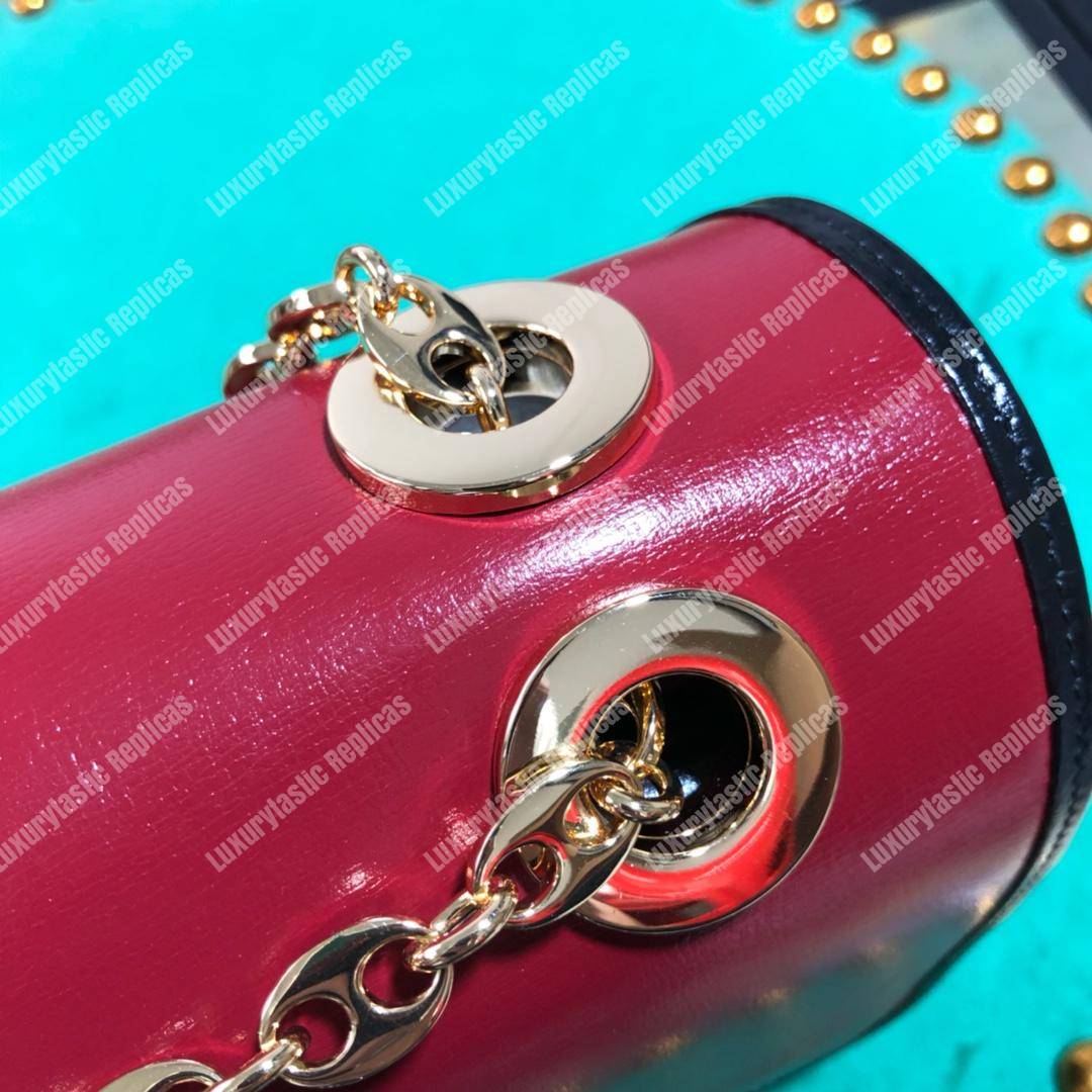 G*u*i leather small shoulder bag red