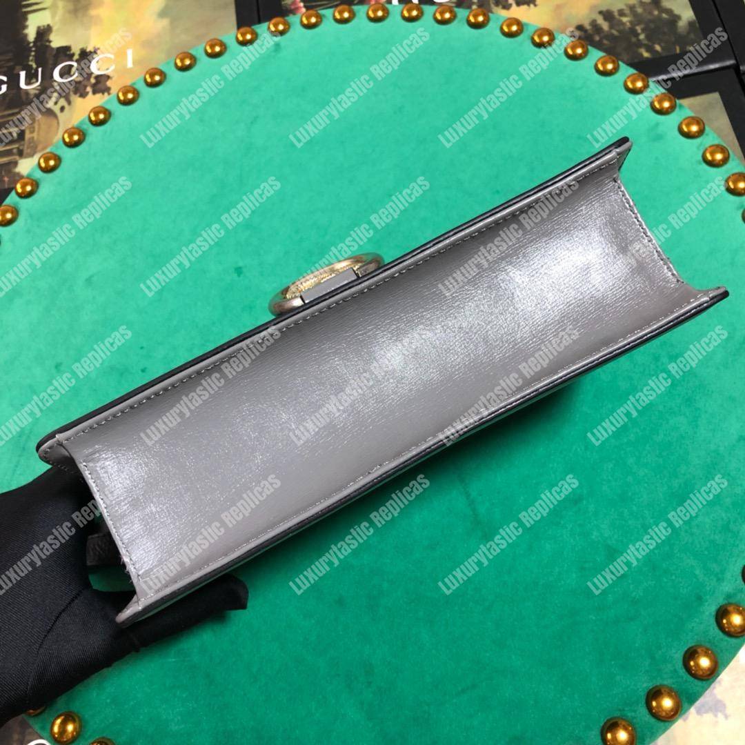 G*u*i small leather shoulder bag dusty grey