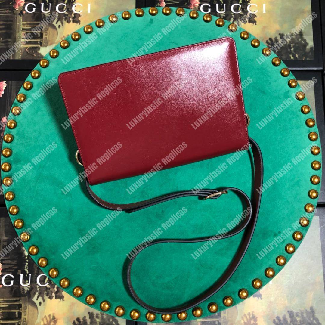 G*u*i small leather shoulder bag red