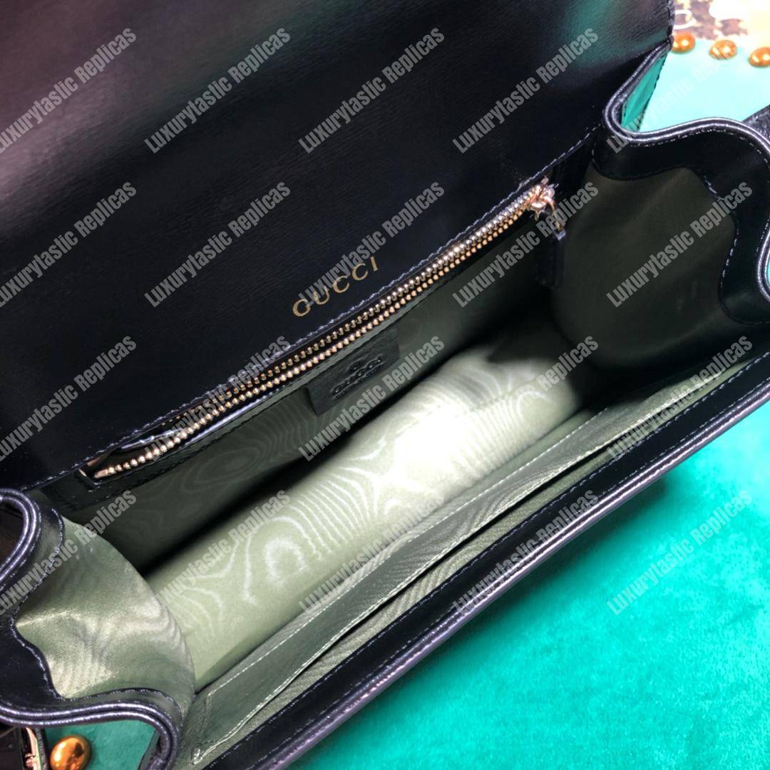 G*u*i small leather shoulder bag black