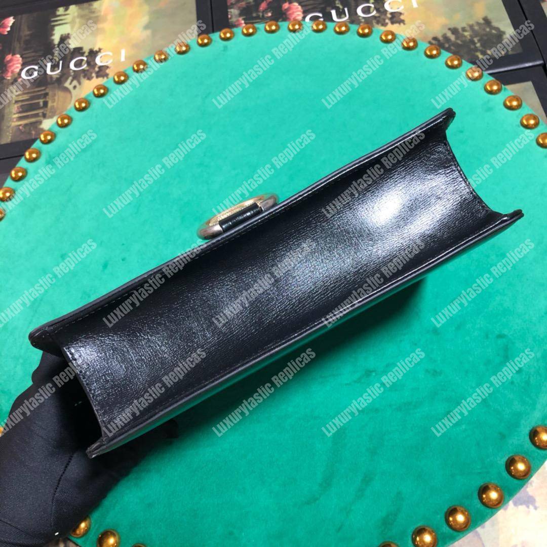 G*u*i small leather shoulder bag black