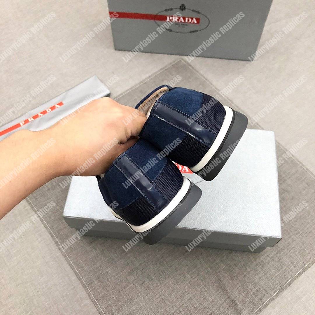 Pra*a technical nylon slip-ons blue