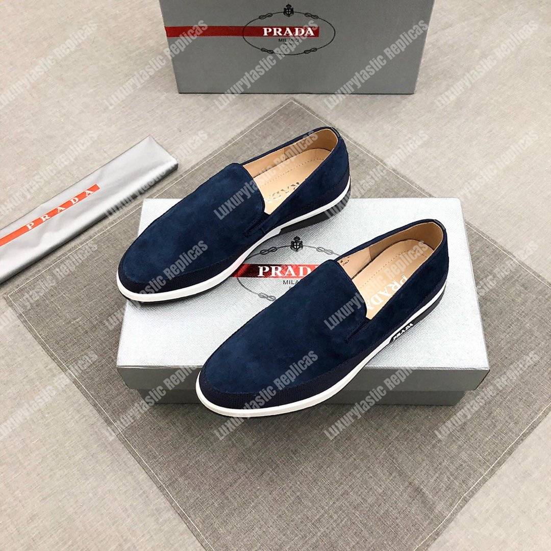 Pra*a technical nylon slip-ons blue