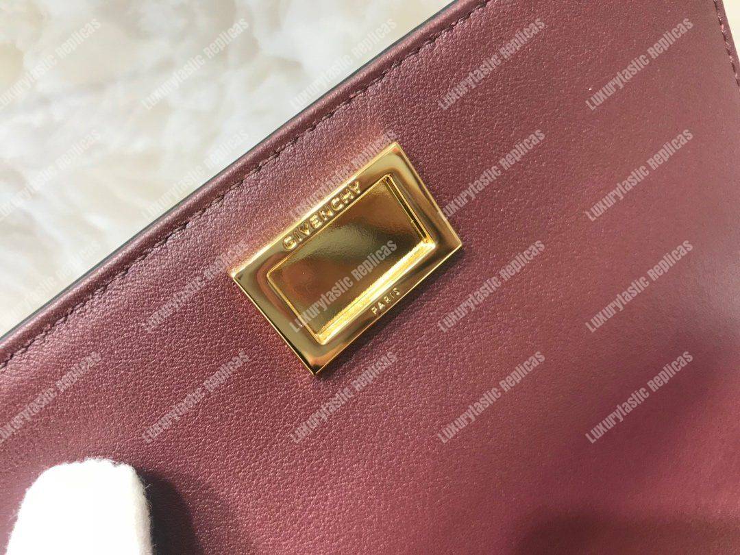 Givenchy Small Eden Bag In Eggplant Crocodile Effect Leather