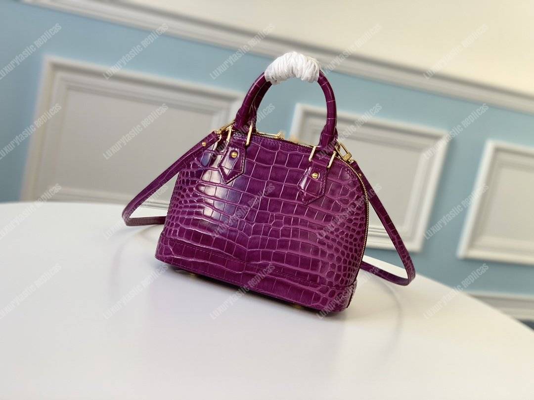 LV Alma BB Crocodilien Brillant Amethyste