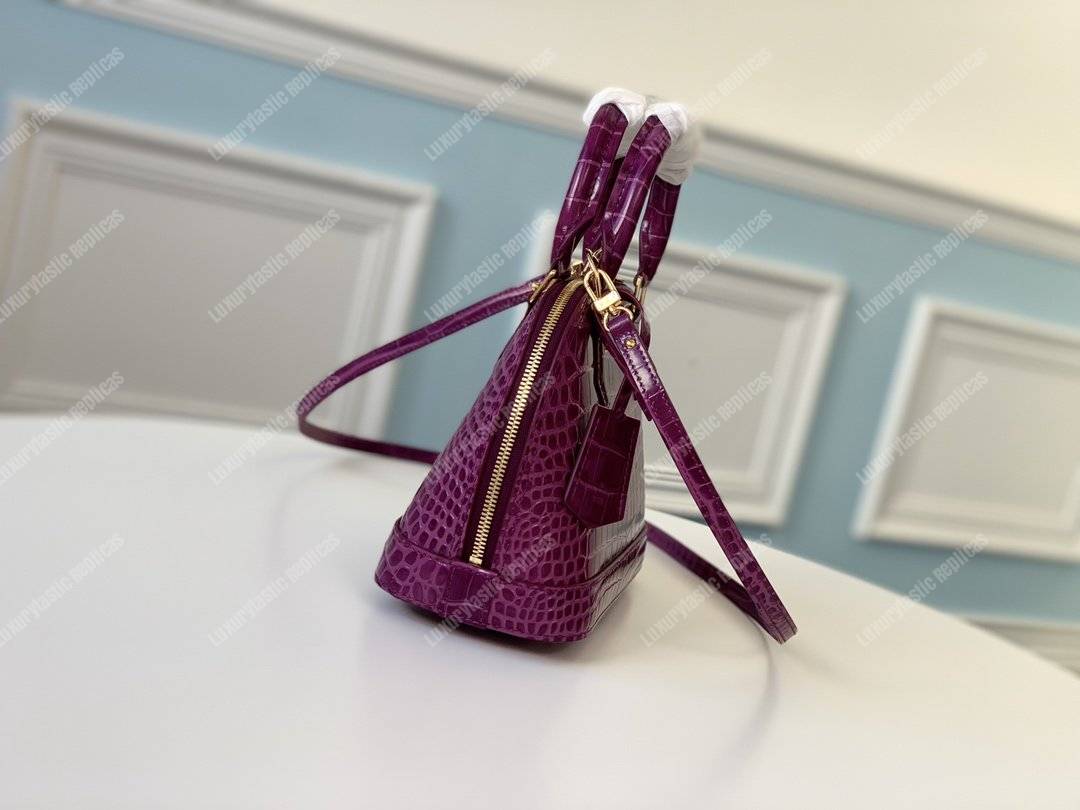 LV Alma BB Crocodilien Brillant Amethyste