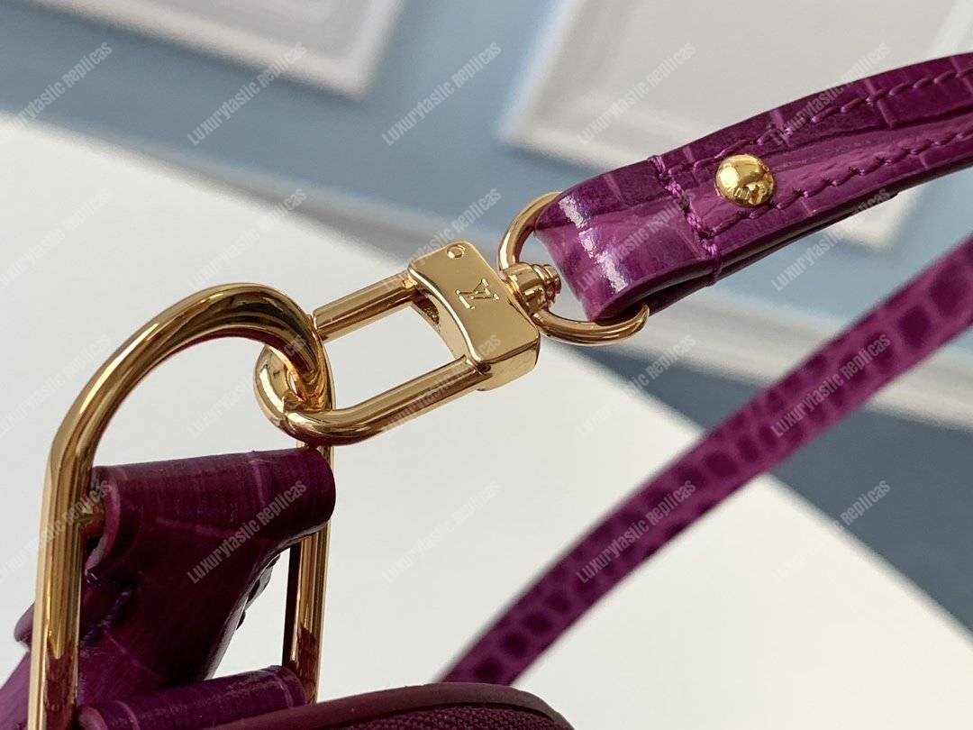 LV Alma BB Crocodilien Brillant Amethyste