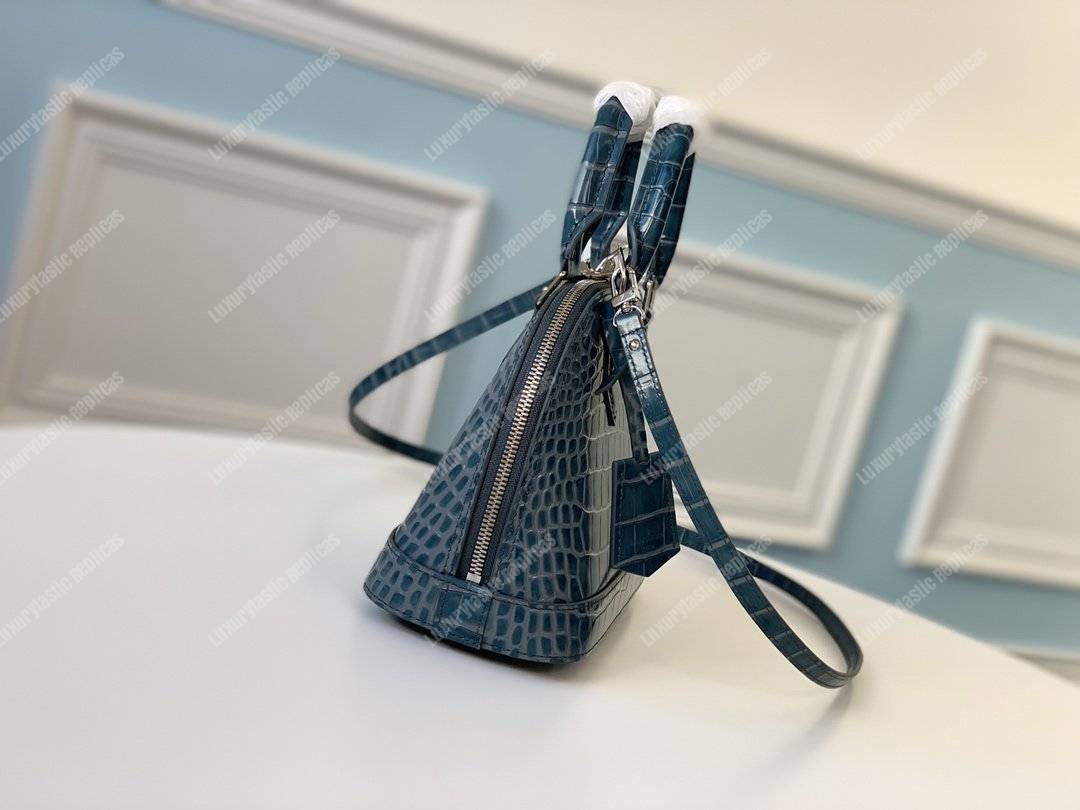 LV Alma BB Crocodilien Brillant Ocean Blue