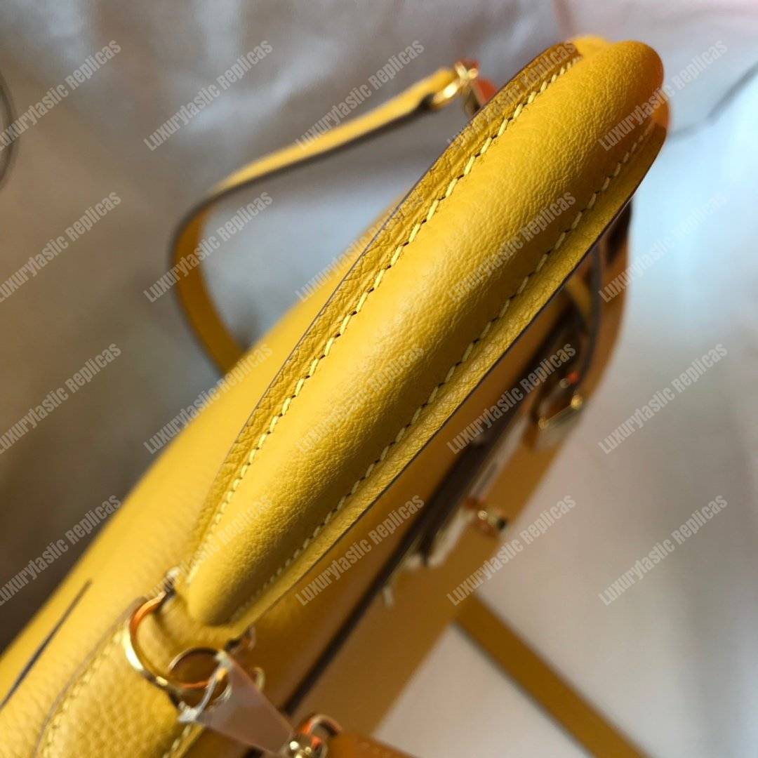 H**mes kelly 32 togo yellow soleil gold-toned hardware