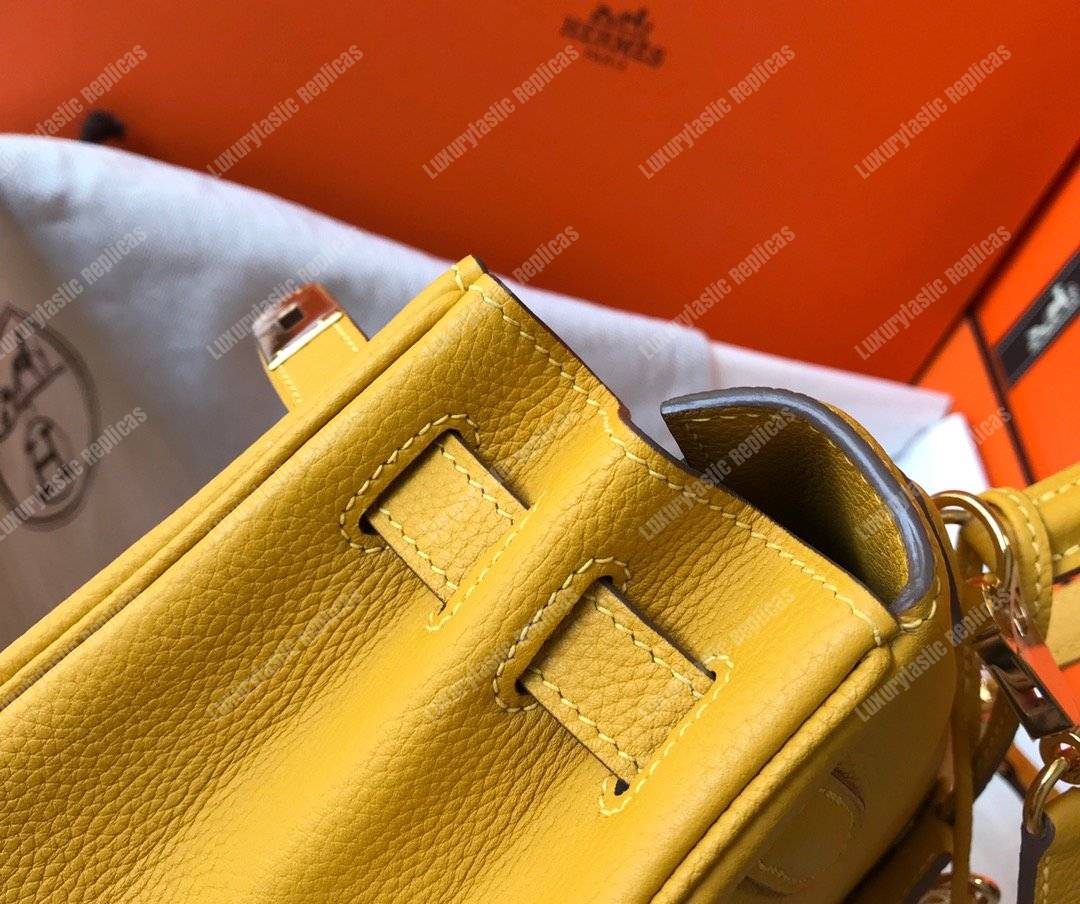 H**mes kelly 32 togo yellow soleil gold-toned hardware