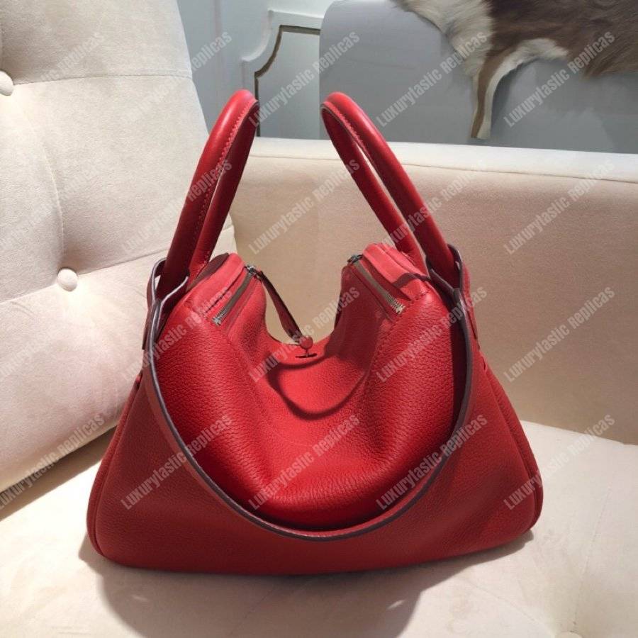 H**mes lindy 30 bag clemence rouge red