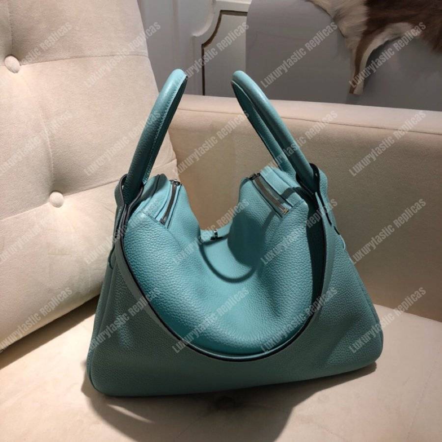 H**mes lindy 26 bag clemence blue atoll