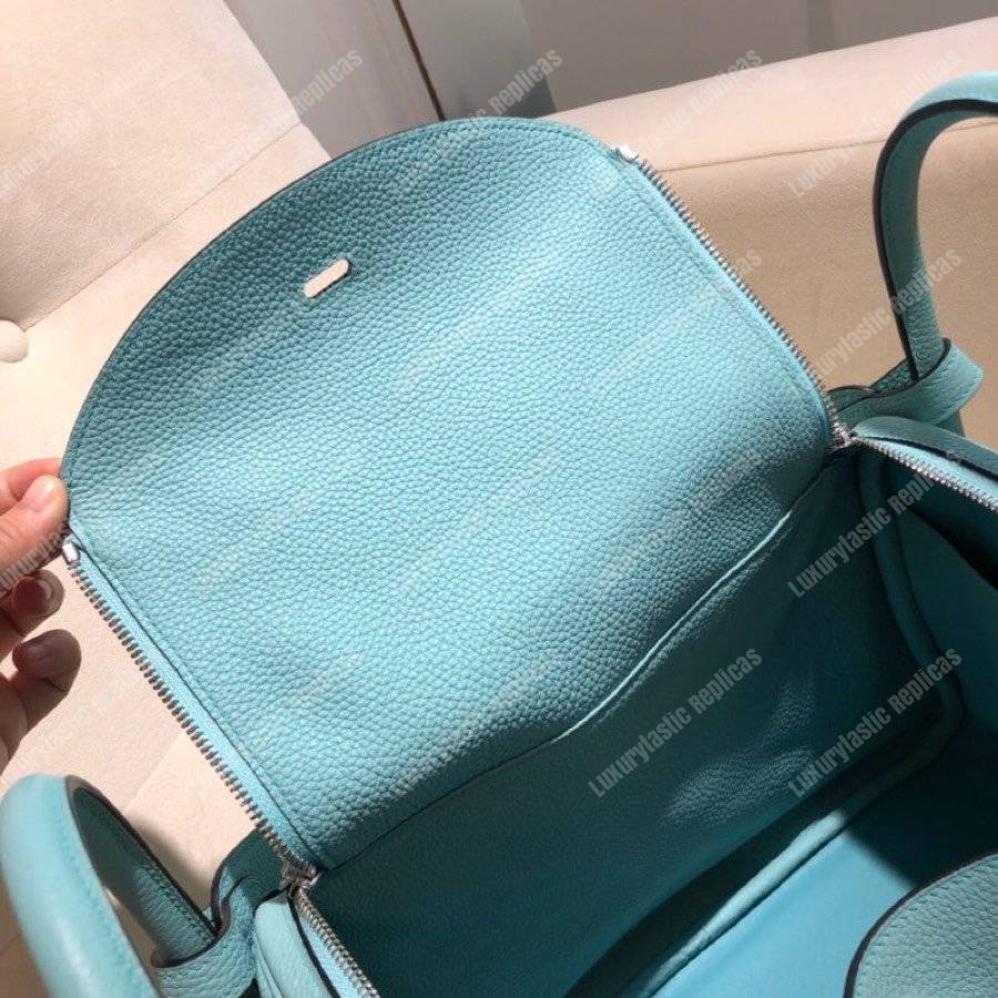 H**mes lindy 26 bag clemence blue atoll