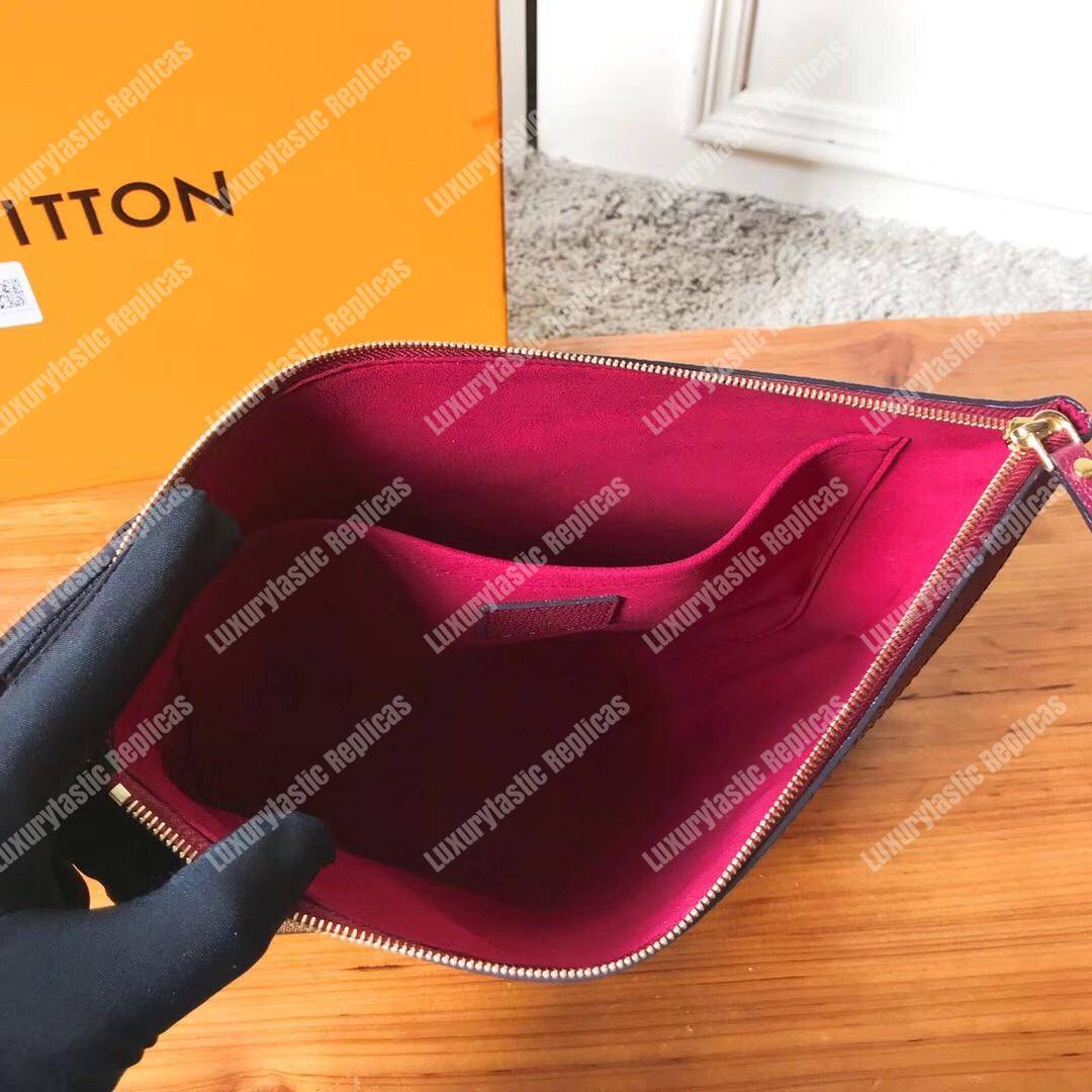 LV Daily Pouch Damier Ebene Raisin