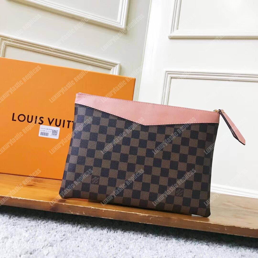 LV Daily Pouch Damier Ebene Beige