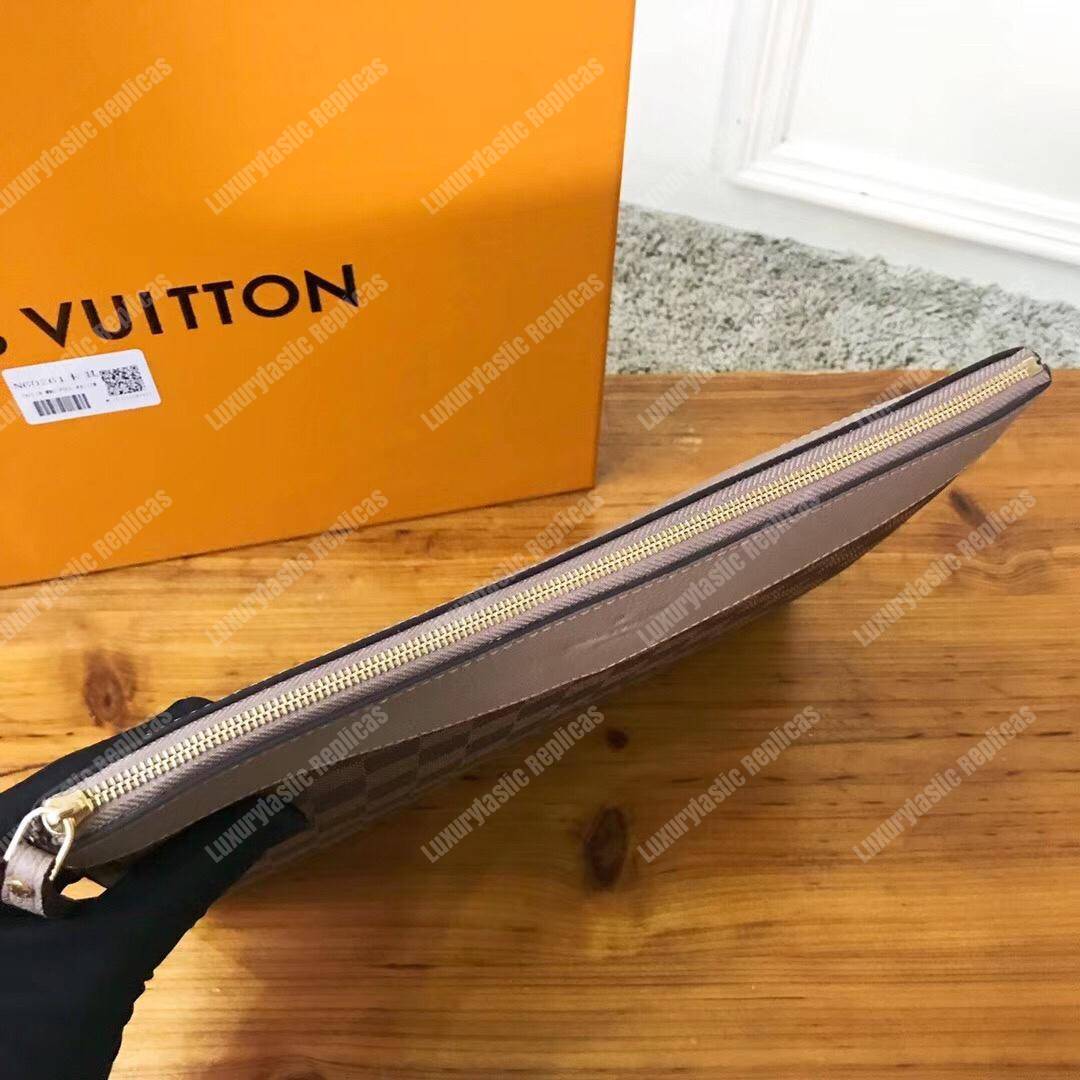 LV Daily Pouch Damier Ebene Khaki