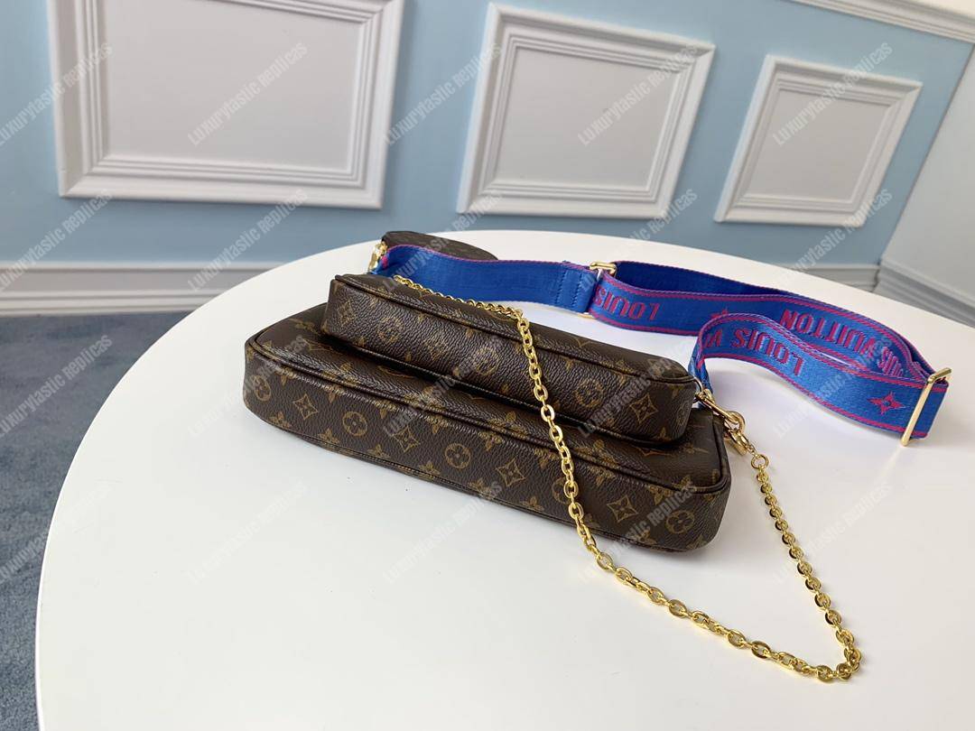 LV Multi Pochette Accessoires Digital Exclusive Prelaunch Monogram Blue