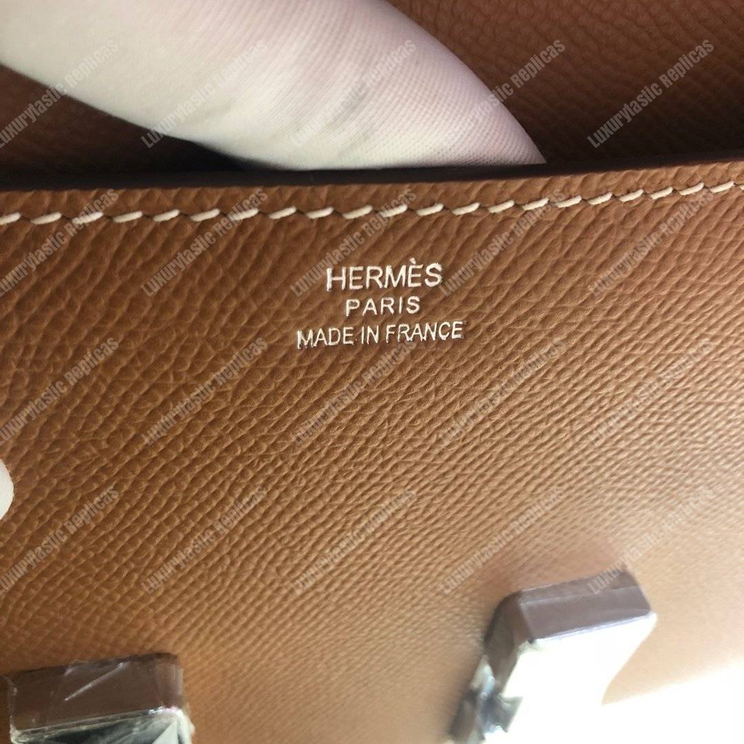 H**mes constance 18 bag epsom gold palladium-hardware