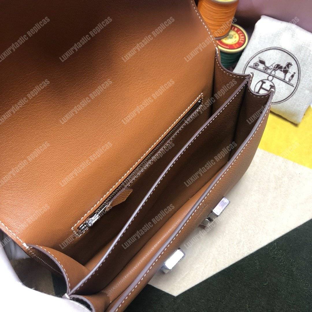 H**mes constance 18 bag epsom gold palladium-hardware