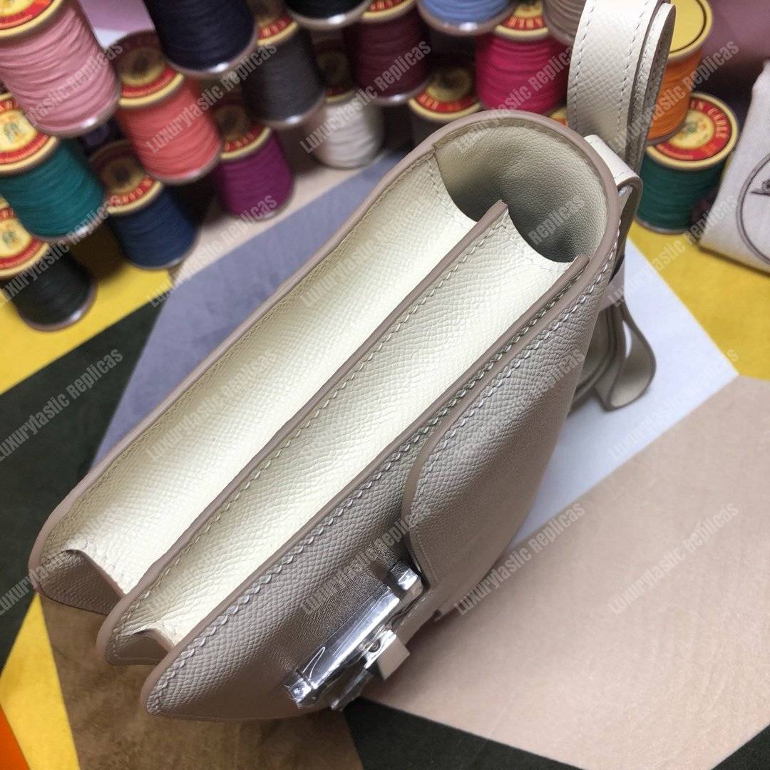 H**mes constance 18 bag epsom gris perle palladium-hardware