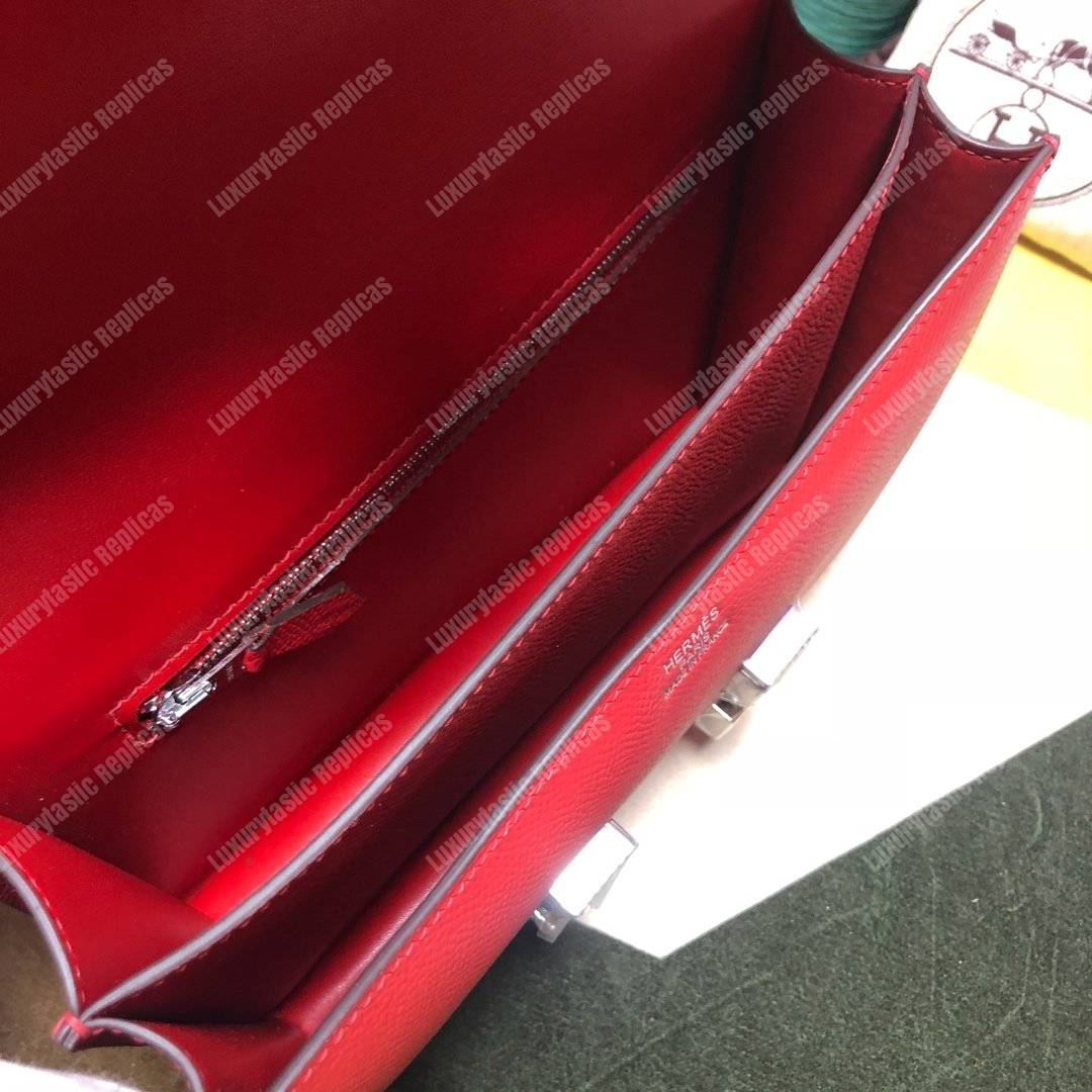 H**mes constance 18 bag epsom rouge red palladium-hardware